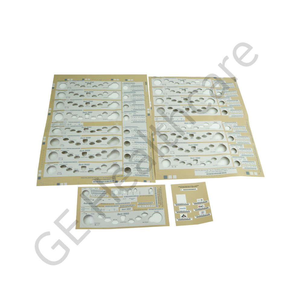 DASH 5000 Front/DAS Label Kit, All Languages DASH 5000 Front/DAS Label Kit, All Languages